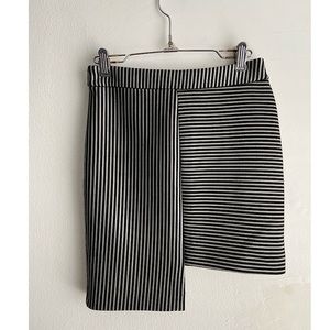 Striped Asymmetrical Skirt